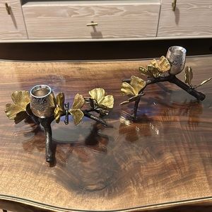 Michael Aram butterfly ginkgo s/2 candle holders